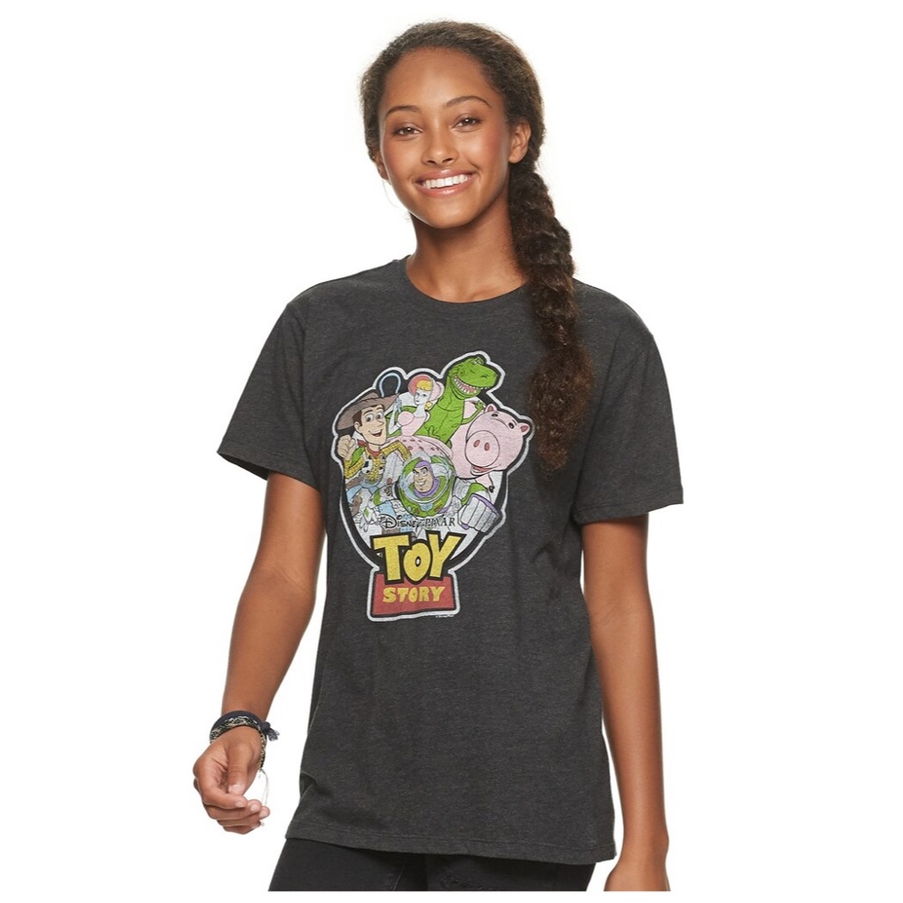 Disney Pixar Toy Story heather black graphic tee